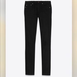 Saint Laurent SKINNY-FIT JEANS IN BLACK DENIM